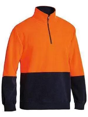 Bisley Workwear Hi Vis Polar Fleece Zip Pullover BK6889